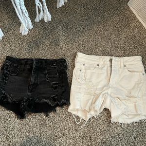 2 American Eagle Jean shorts both size 00